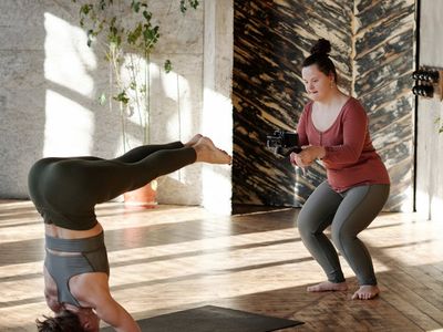 Warm sunlight hitting the floor of a yoga studio.